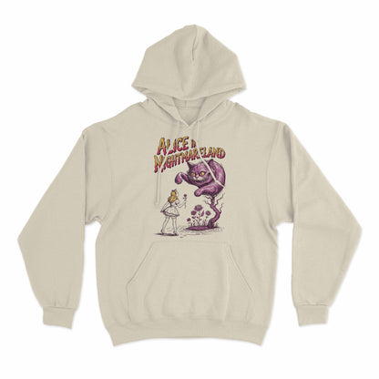 Graphic hoodie featuring Alice in Nightmareland dark fantasy artwork