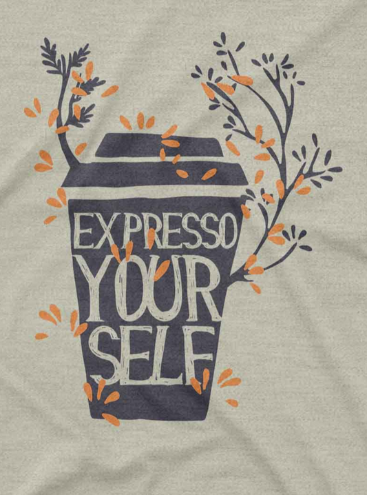 Funny coffee lover custom tee with espresso pun artwork