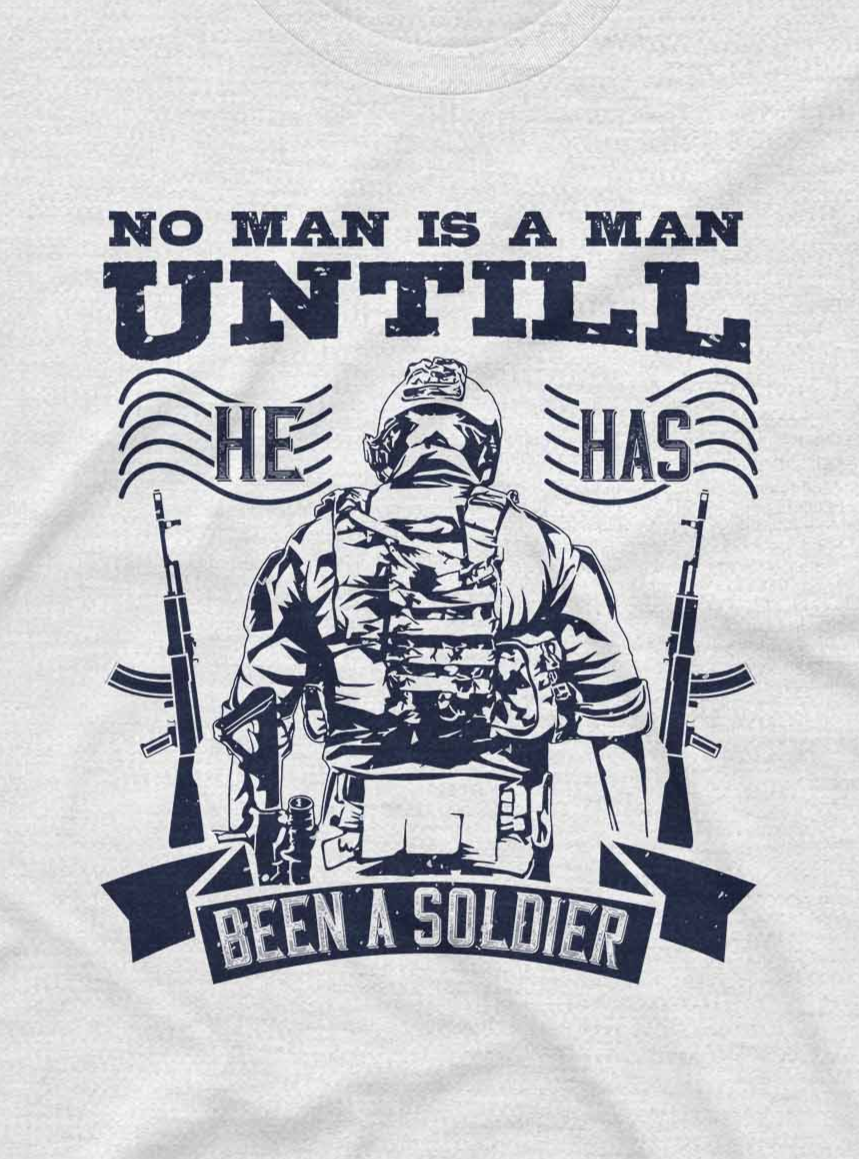 no man is a man tee