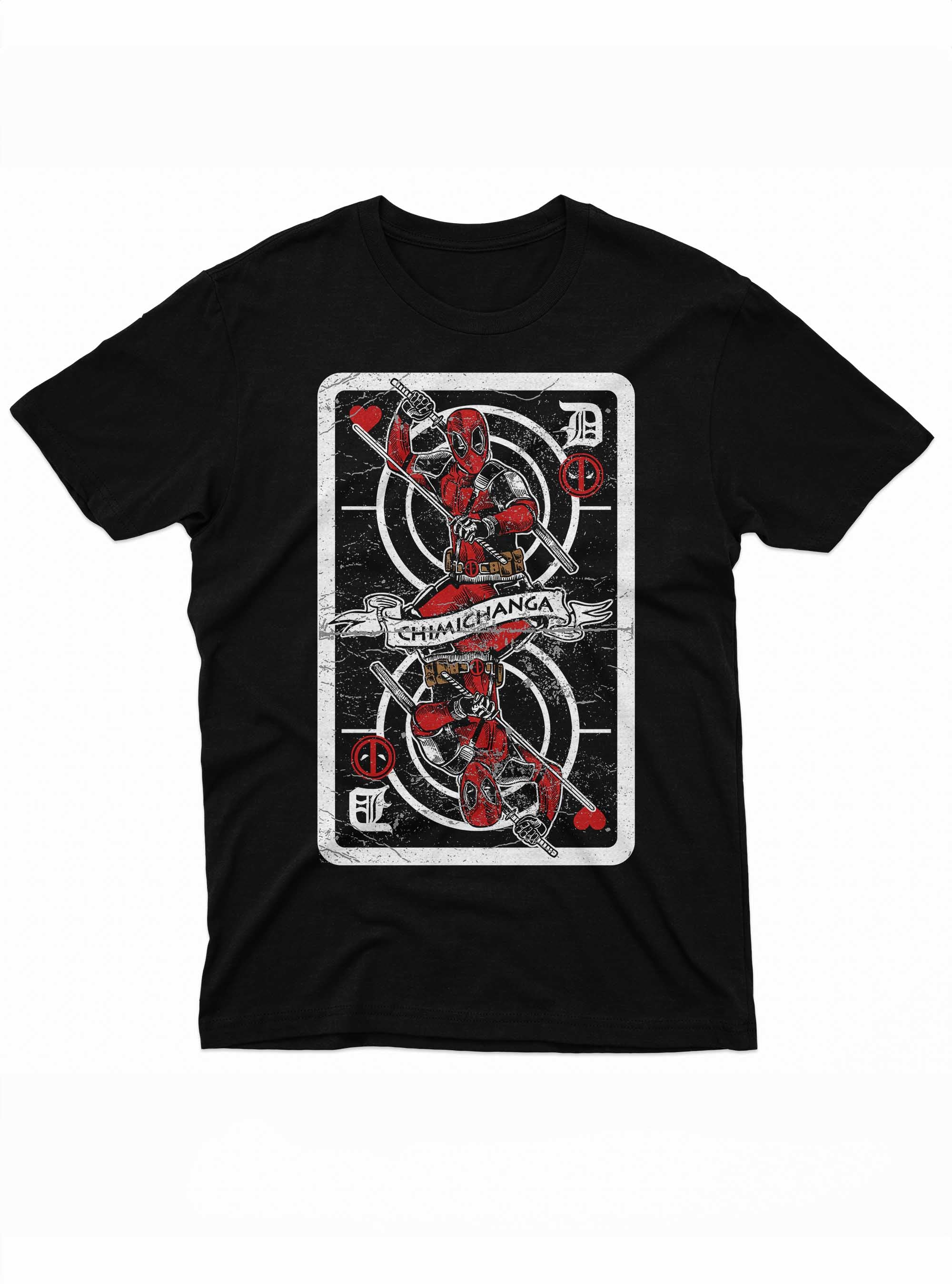 Deadpool Card Tee for Graphic Tee Fans and Gift Ideas S / Back