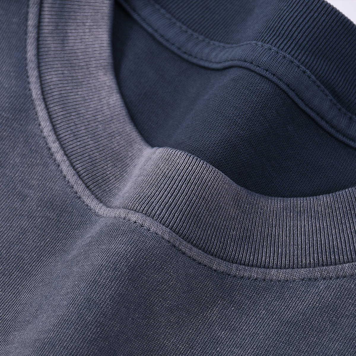 Leave Me A Loon Relaxed Washed Gradient Tee in Grayish Blue with Leave Me A Loon lake bird graphic print