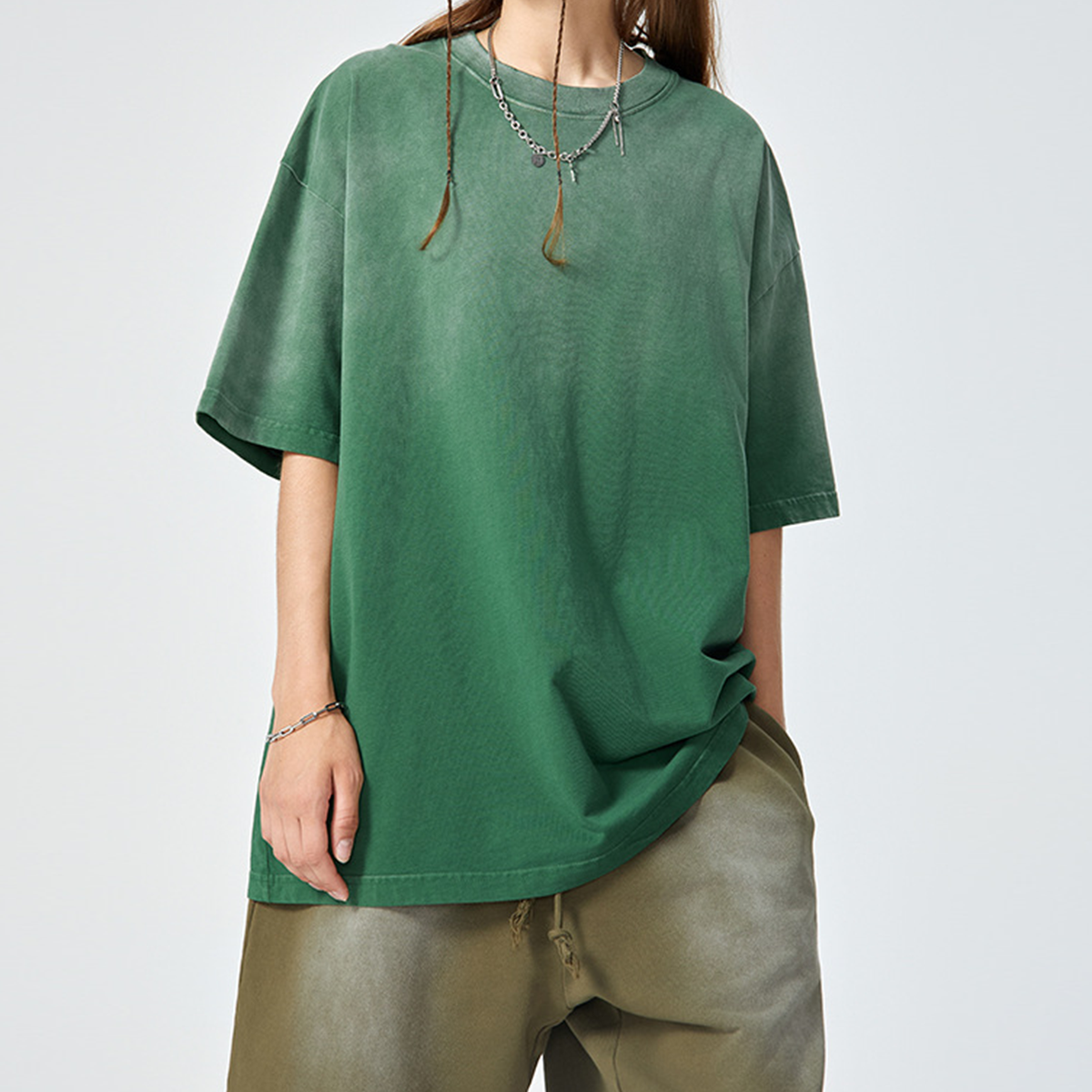 Leave Me A Loon Relaxed Washed Gradient Tee product detail showing relaxed washed gradient T-shirt style