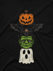 Four Whimsical Halloween Tee GeekCove apparel product mockup