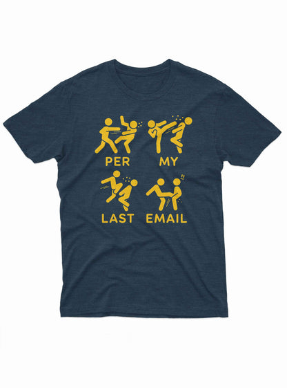 Four cartoon stick-figure pairs act out sarcastic office frustration using humorous combat gestures.