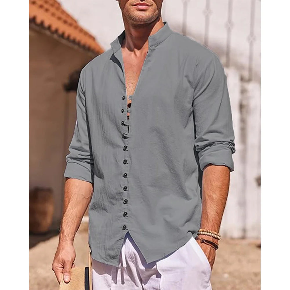 men's beige shirt, ideal for versatile, everyday wear.