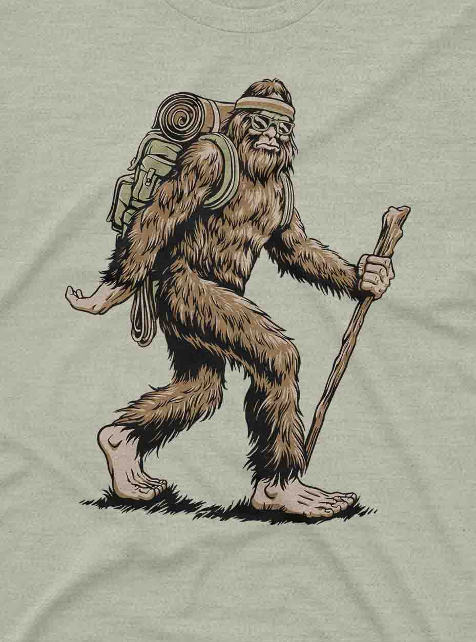 Sasquatch explorer illustration custom tee for hikers and adventurers