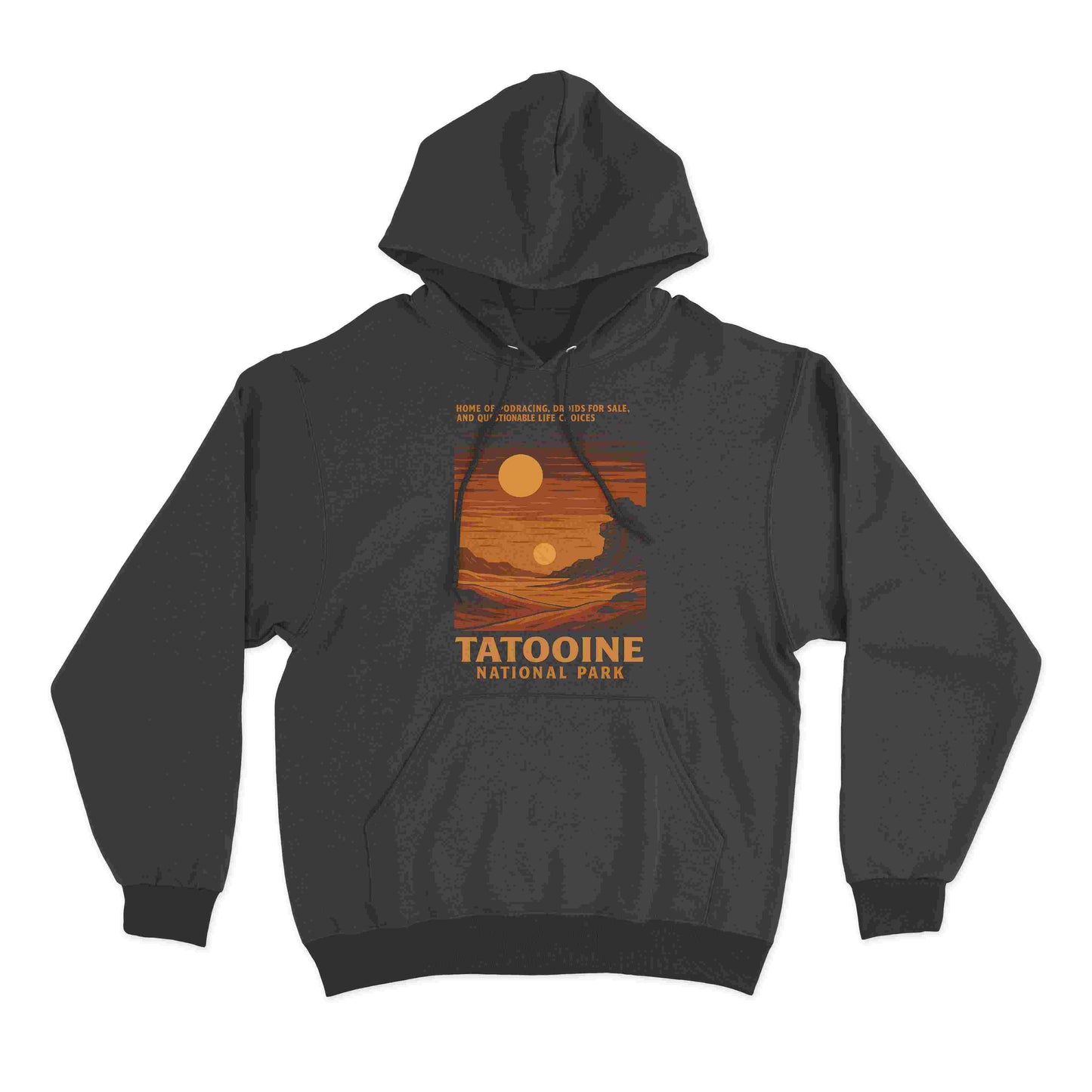 sci fi desert landscape graphic hoodie with retro style