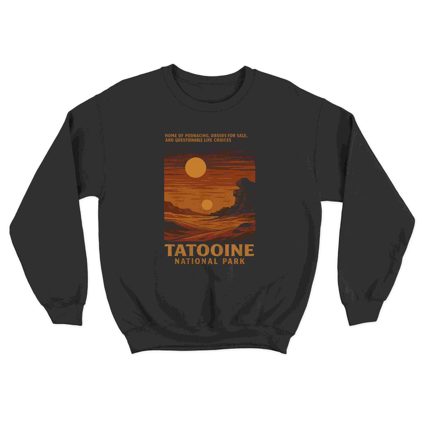 vintage style sci fi sweater with bold custom ink design