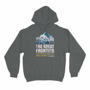 Alaska mountain graphic hoodie inspired by hiking and outdoor exploration