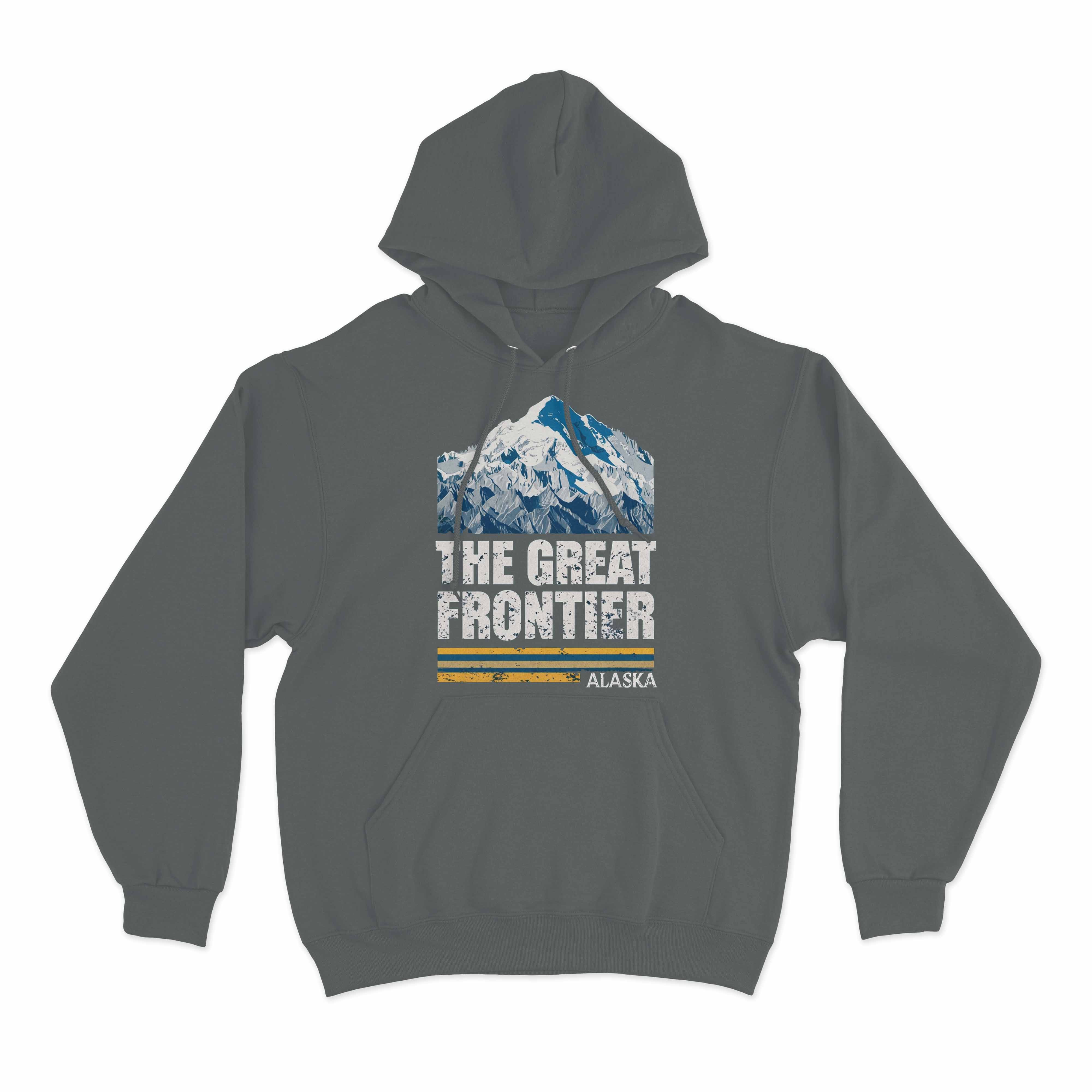 Alaska mountain graphic hoodie inspired by hiking and outdoor exploration