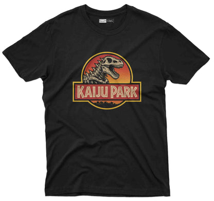 Funny monster graphic t shirt inspired by classic Jurassic style artwork