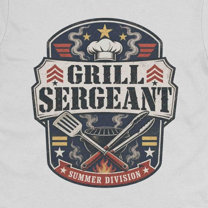 Grill Sergeant Summer Cookout Crew Neck Tee product image