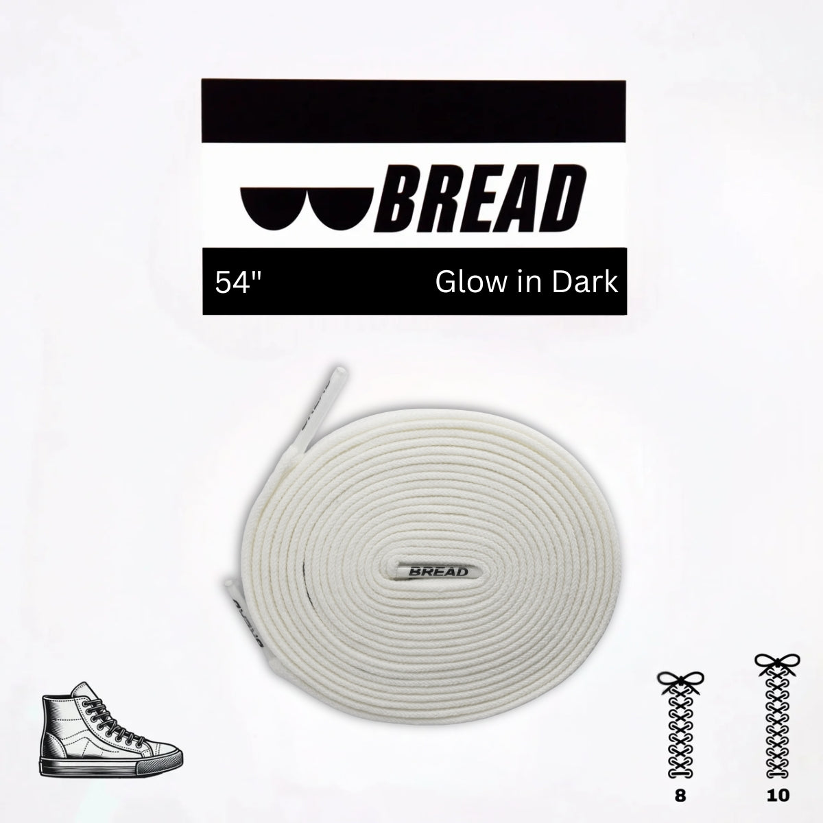 Night White - Glow in the Dark in 54" with original GeekCove graphic print