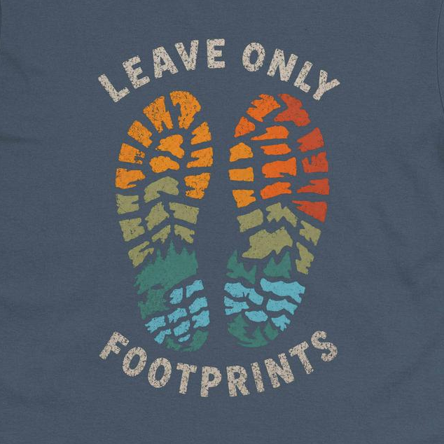 Leave Only Footprints Crew Neck Tee original GeekCove product image