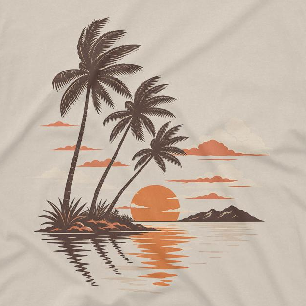 Last Light Palms Men’s Crew Neck Tee GeekCove Apparel