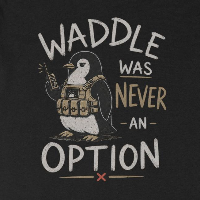 Waddle Was Never an Option Crew Neck Shirt GeekCove Apparel