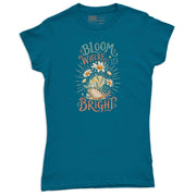 Bloom Where It’s Bright Women’s Short Sleeve Tee product image